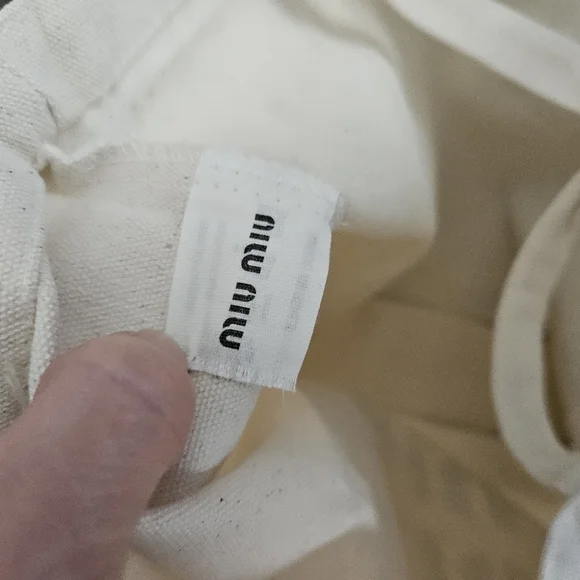 NWT Miu Miu Beige Tote Bag - Picture 7 of 10